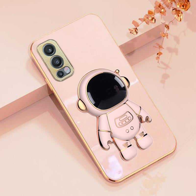 Astronaut Luxurious Gold Edge Back Case For Oneplus Nord 2