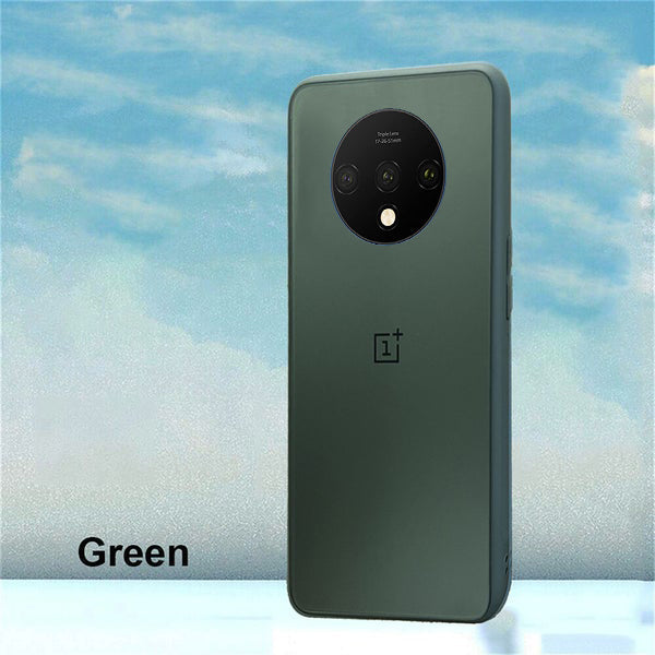Special Edition Matte Finish Silicone Glass Back Case For Oneplus 7T - Premium Cases