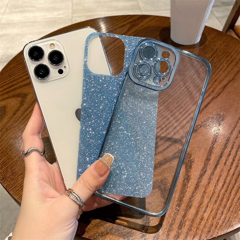 Luxury Glitter Transparent Bumper Back Case for iPhone 13 Pro