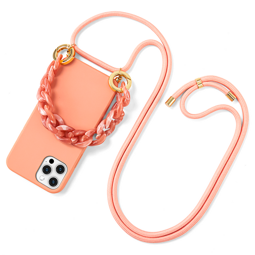Premium Silicone Crossbody Detachable Straps Lanyard Girlish Case for Apple iPhone 11