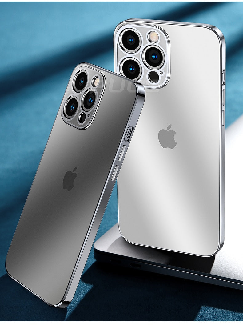 Luxury Square Silicon Clear Back Case With Camera Protection For iPhone 11 Pro - Premium Cases