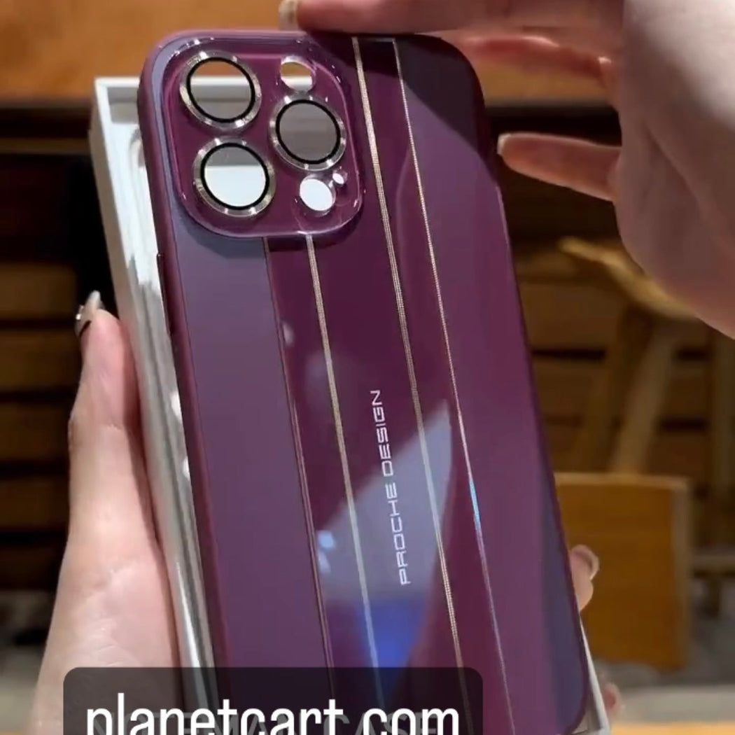 Porsche Glass Case For iPhone 15 Pro