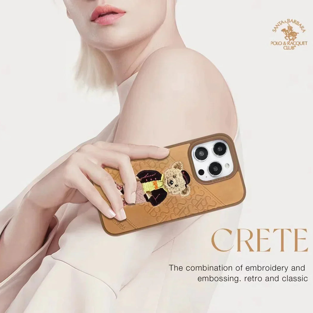 Santa Barbara Classic Crete Series Genuine Leather Case For iPhone 15 Pro