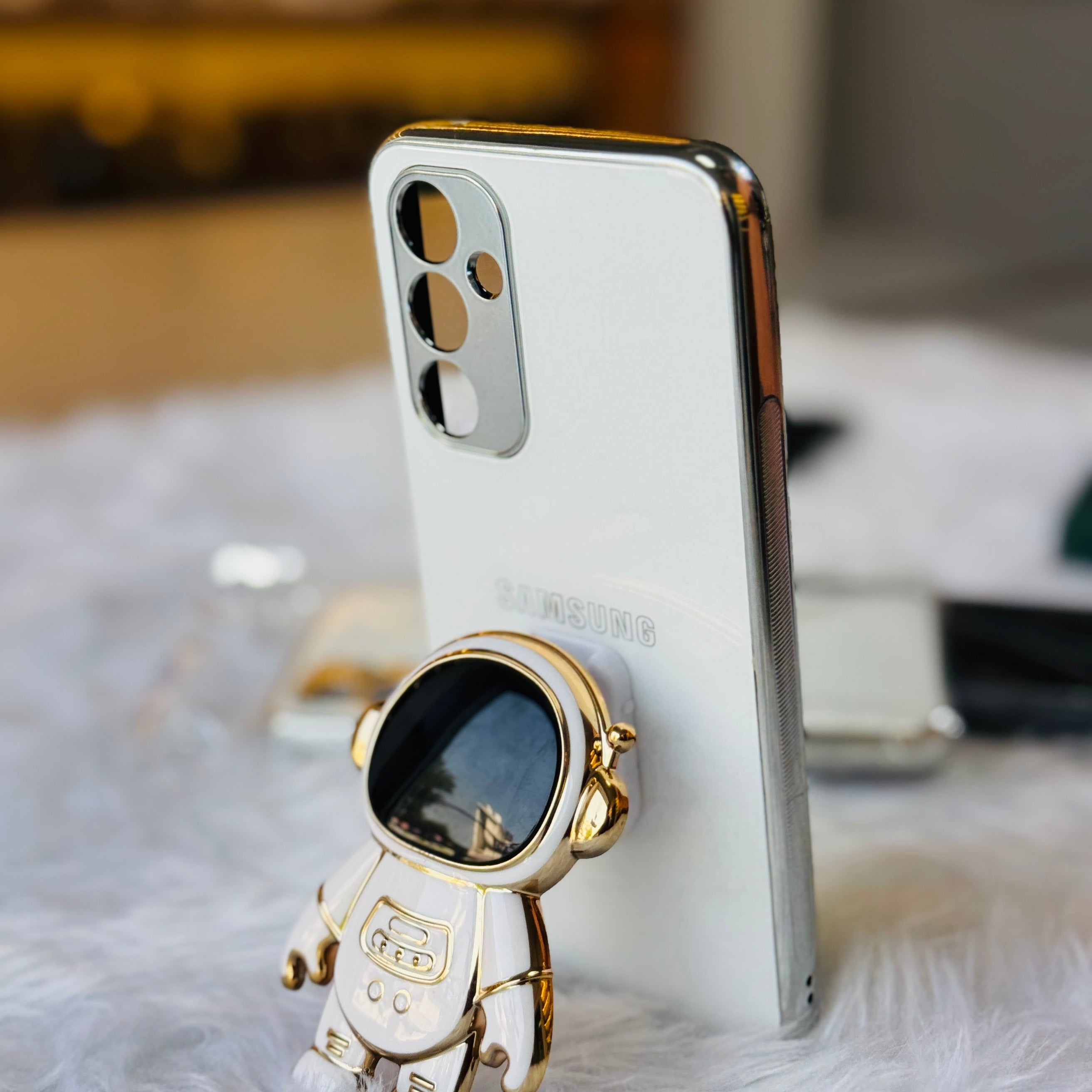 Astronaut Glass Case For Samsung A54