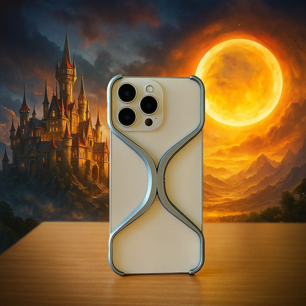 Titanium X- Shape Rimless Cover For iPhone 16 Pro