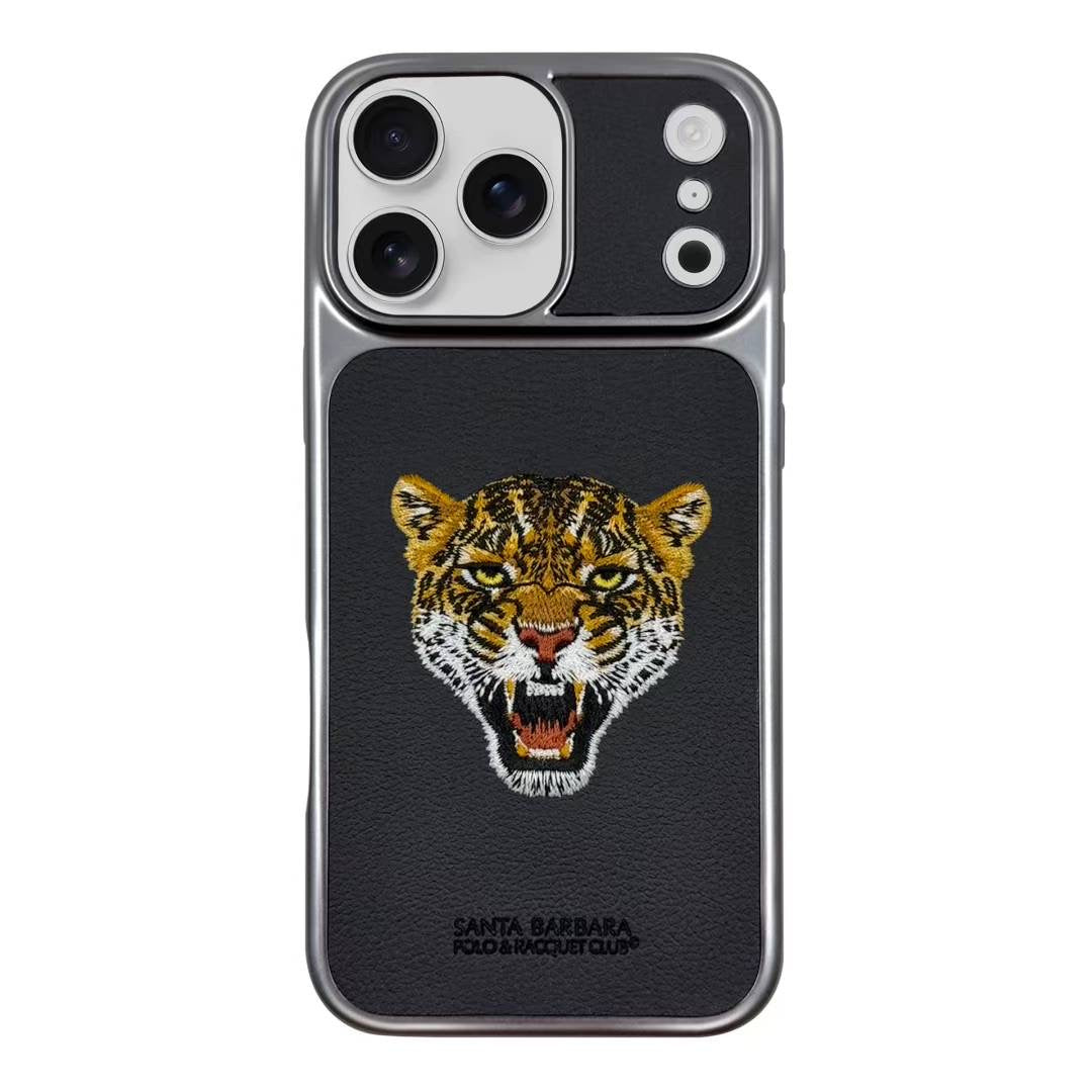 Leopard Emoidery Savanna Santa Barbara Case For iPhone 17 Series