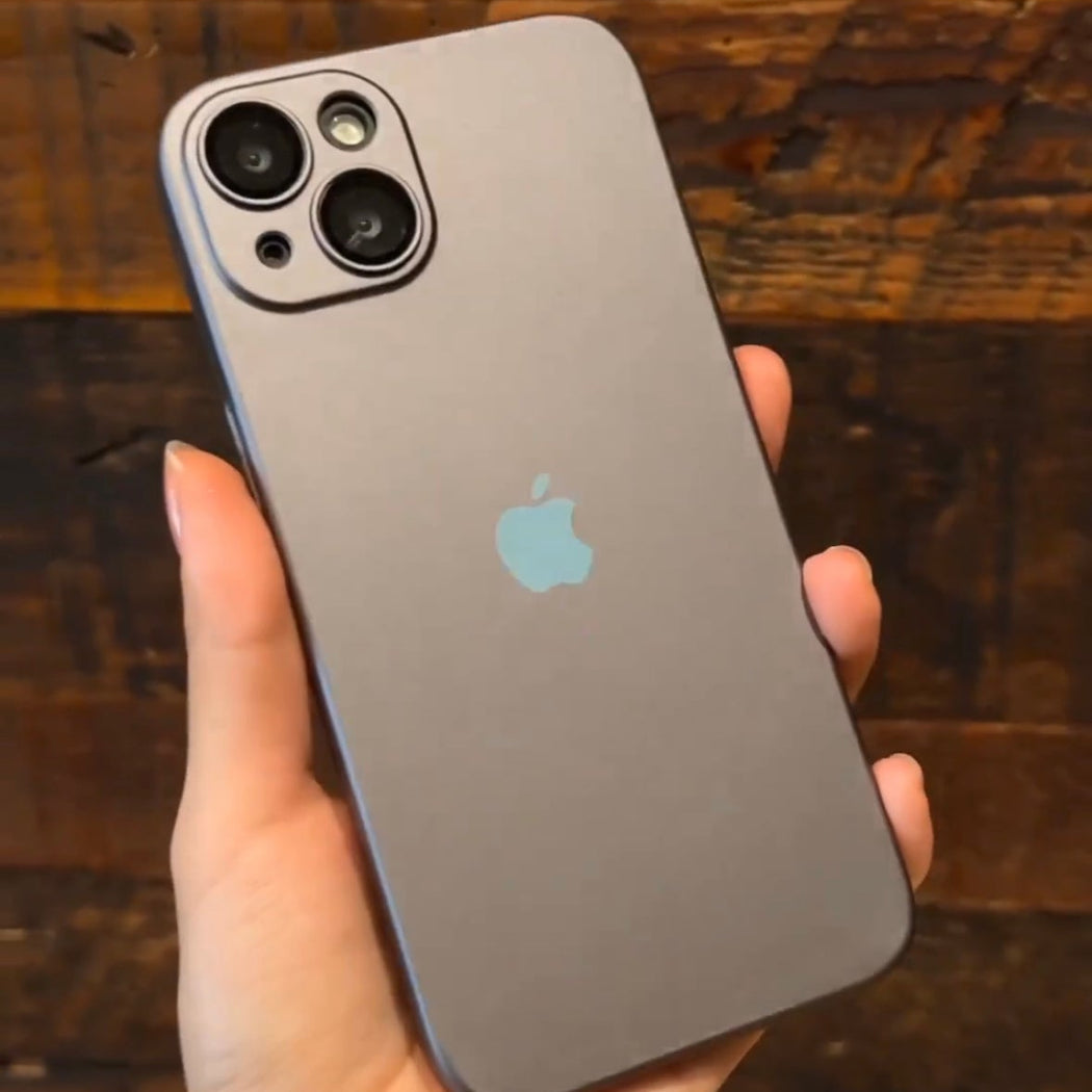 Luxurious Matte Thin Back Case With Shinning Logo For iPhone 13