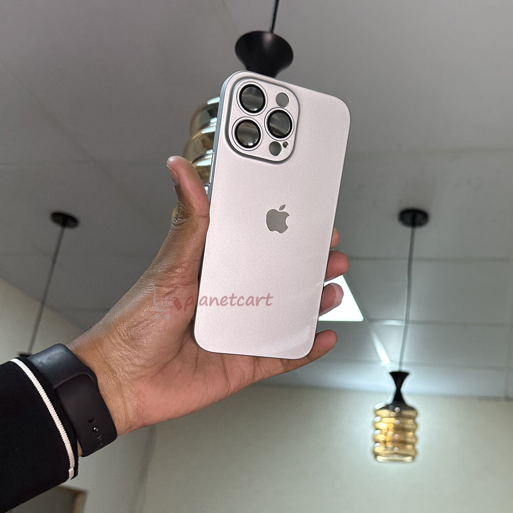 Luxurious Matte Thin Back Case With Shinning Logo For iPhone