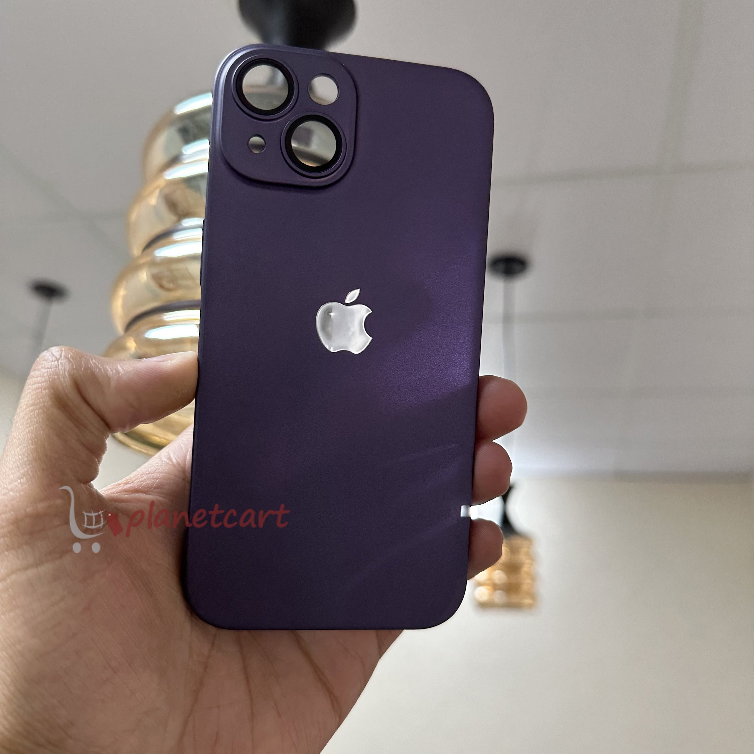 Luxurious Matte Thin Back Case With Shinning Logo For iPhone