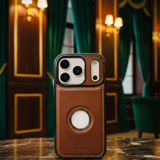 Superior Leather Logo Cut Case For iPhone 17 Series