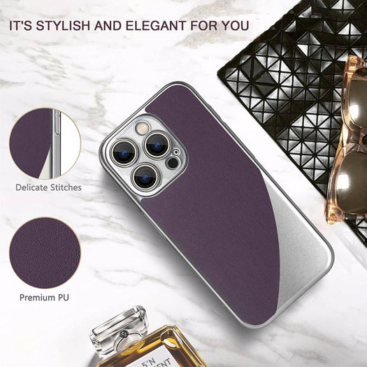 Ultra Thin Business Leather With Camera Protective Lens Case For iPhone