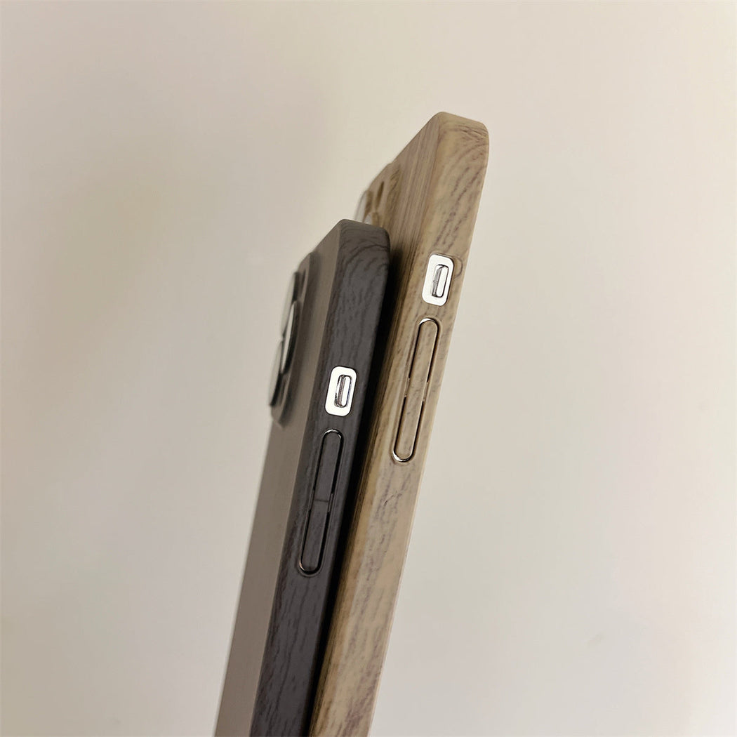 Luxury Ultra-thin Wood Grain Phone Case For iPhone 15