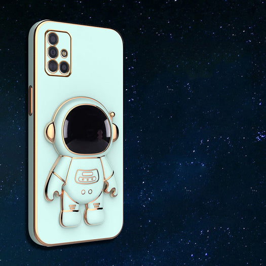 Astronaut Luxurious Gold Edge Back Case For Samsung Galaxy M51