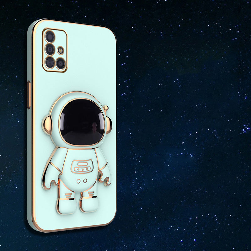 Astronaut Luxurious Gold Edge Back Case For Samsung Galaxy M51
