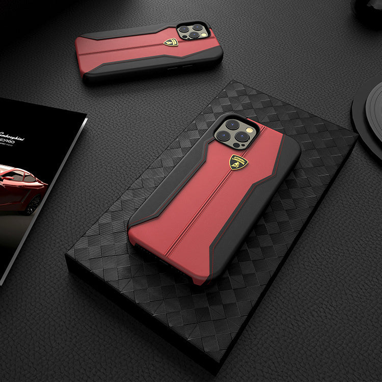 Huracan D1 Genuine Leather Lamborghini Case for Apple iPhone 14 Series