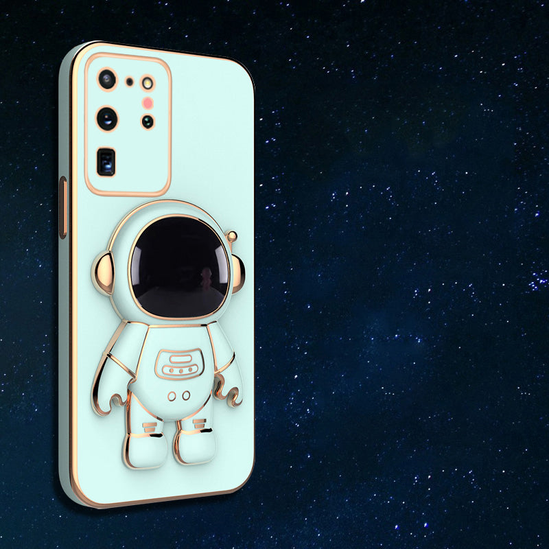 Astronaut Luxurious Gold Edge Back Case For Samsung Galaxy S20 Ultra