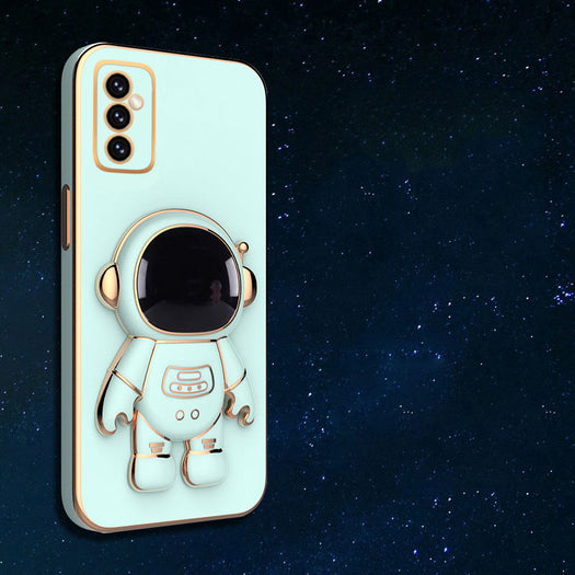 Astronaut Luxurious Gold Edge Back Case For Samsung Galaxy M52