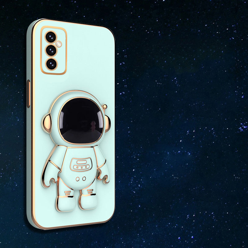 Astronaut Luxurious Gold Edge Back Case For Samsung Galaxy M52