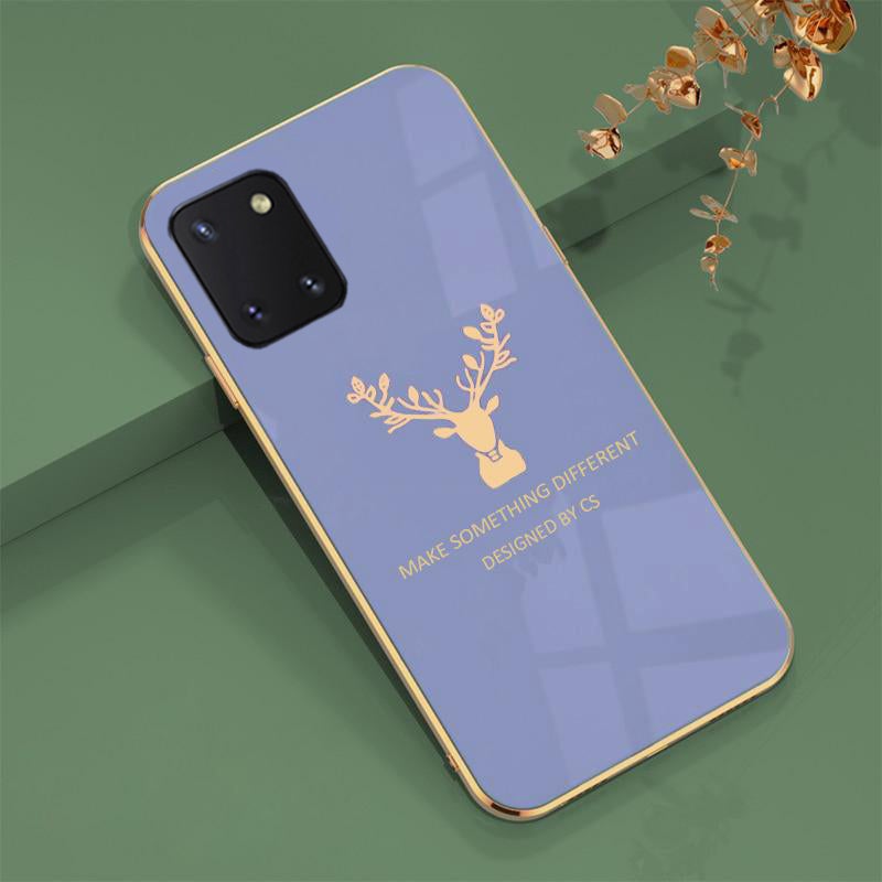 Luxurious Gold Edge Glass Back Case For Samsung Galaxy Note 10 Lite - planetcartonline