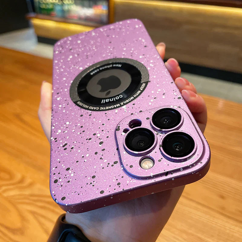 Luxury Matte Polycarbonate Dot Case Logo Visiblility Case For iPhone