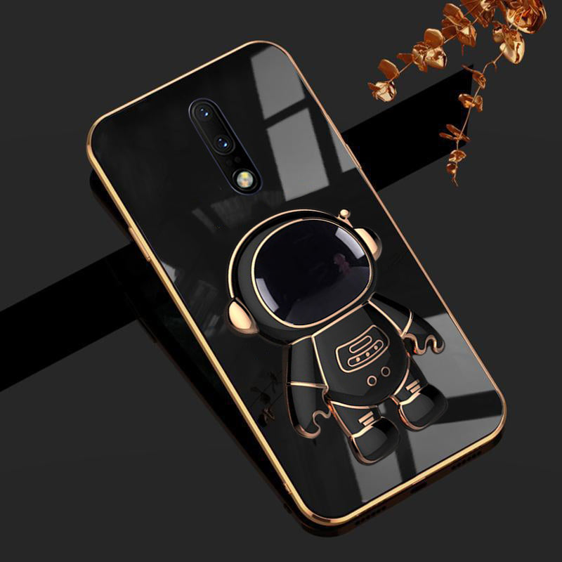 Astronaut Luxurious Gold Edge Back Case For Oneplus 7