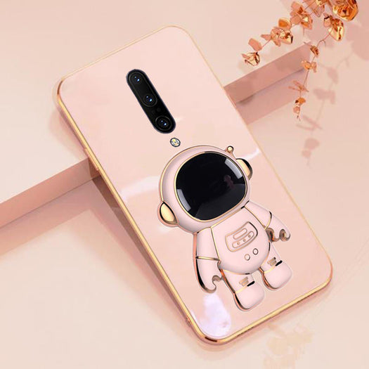 Astronaut Luxurious Gold Edge Back Case For Oneplus 7 Pro