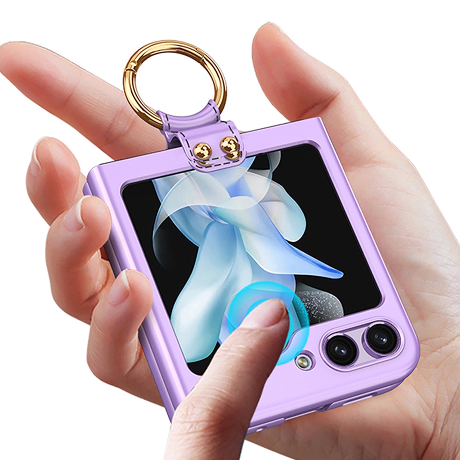 Luxury  PC Finger Ring Folding For Samsung Galaxy Z Flip 5