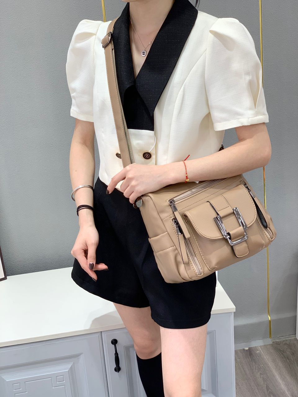 Luxury Trand Satchel High Quality Leather Sling Handbag For Female