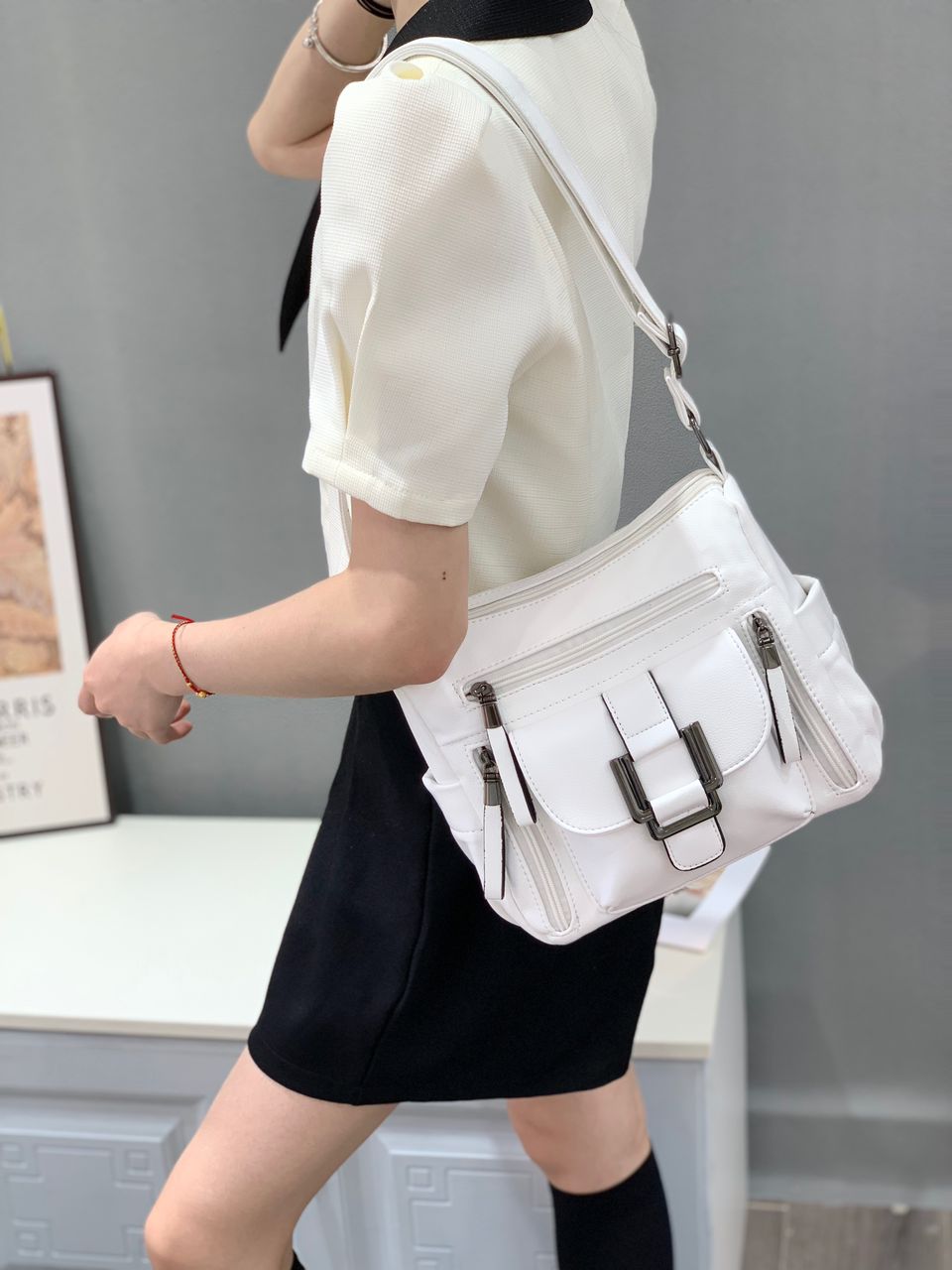 Luxury Trand Satchel High Quality Leather Sling Handbag For Female