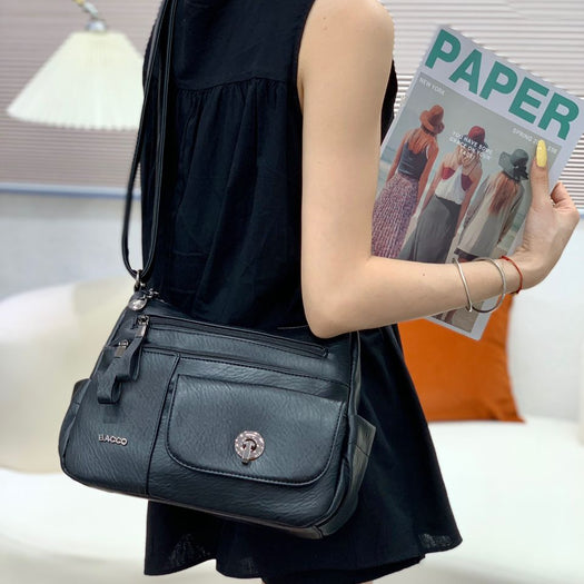 Luxury Multiple Compartment Structured Handbag For Female
