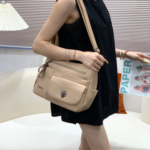 Luxury Multiple Compartment Structured Handbag For Female
