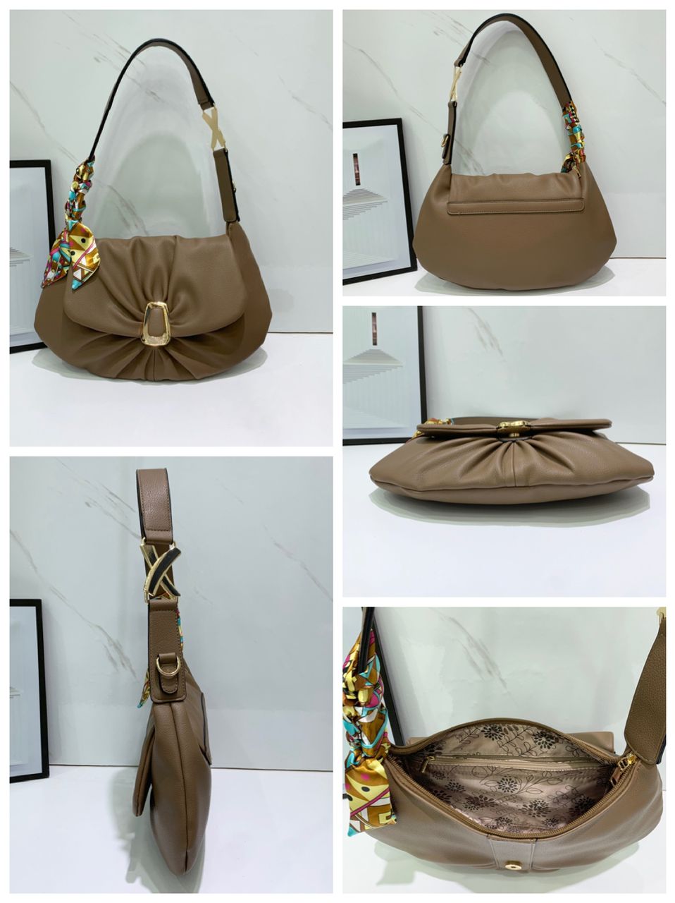 Luxury Vintage Cloud Leather Handbag For Female