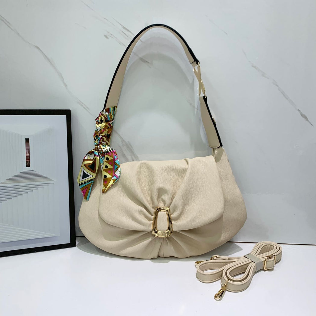 Luxury Vintage Cloud Leather Handbag For Female