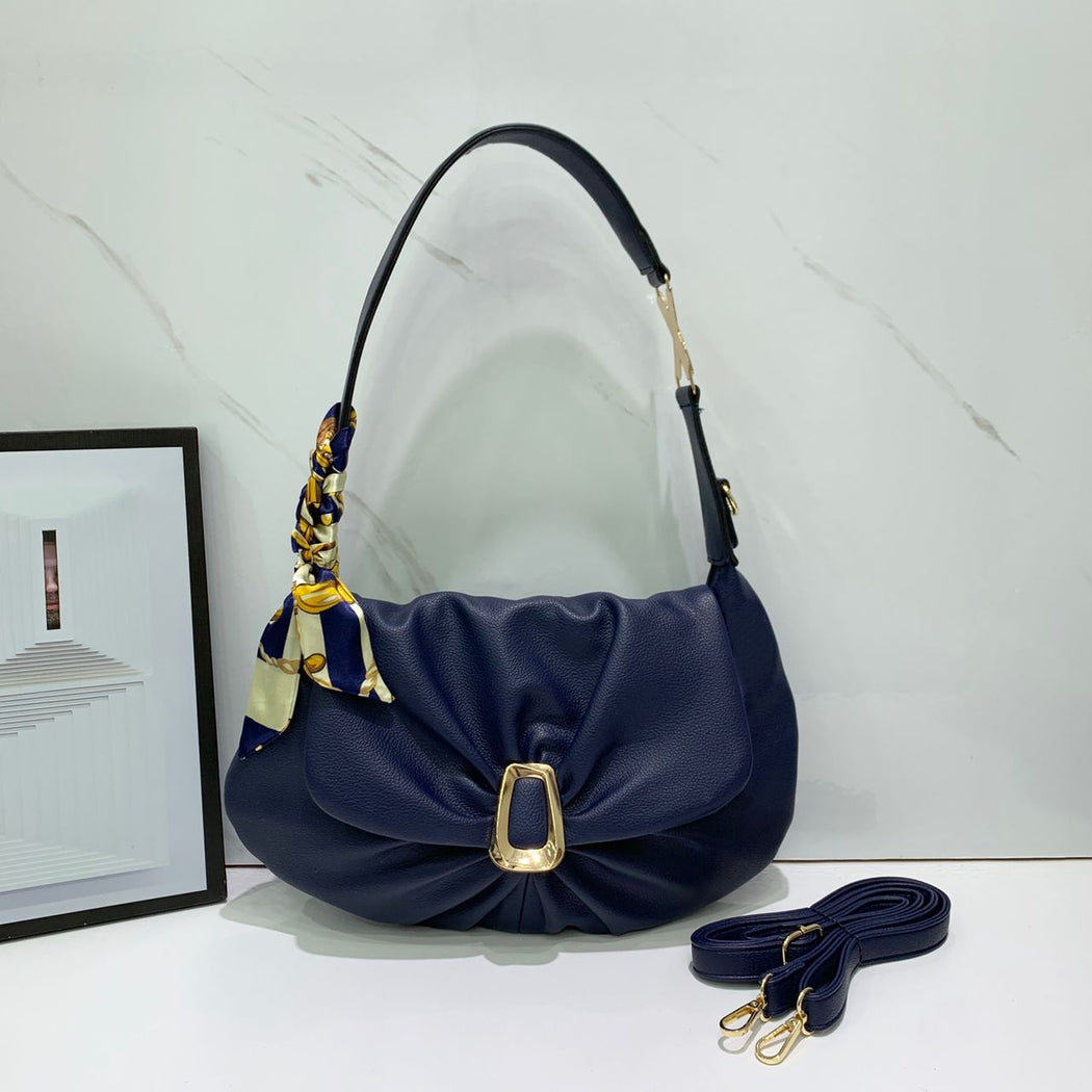 Luxury Vintage Cloud Leather Handbag For Female