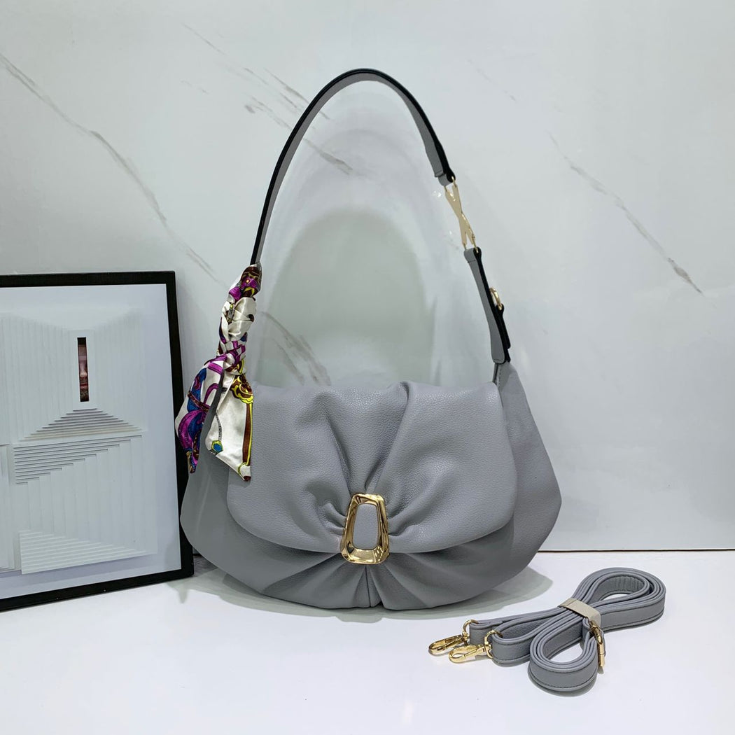 Luxury Vintage Cloud Leather Handbag For Female