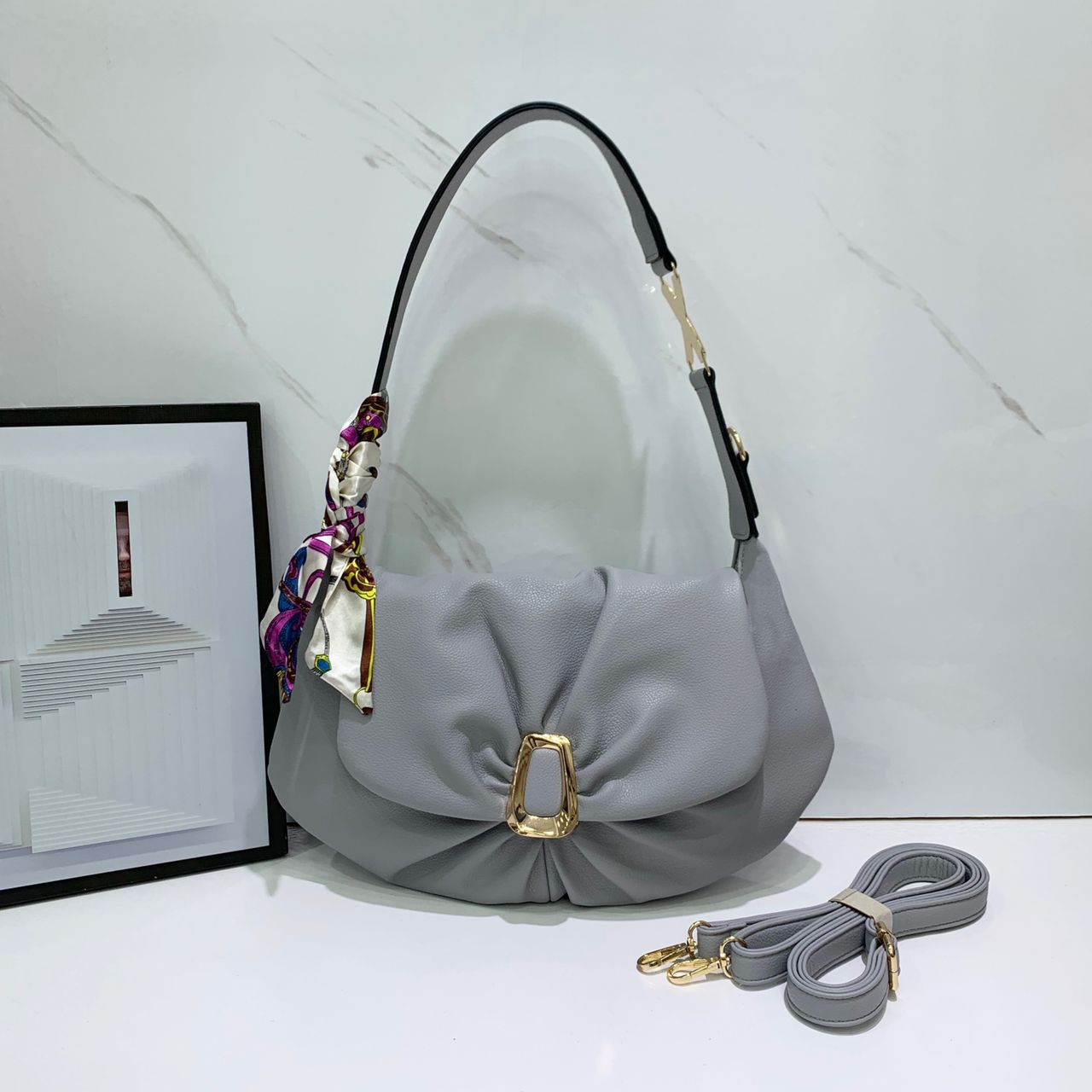 Luxury Vintage Cloud Leather Handbag For Female