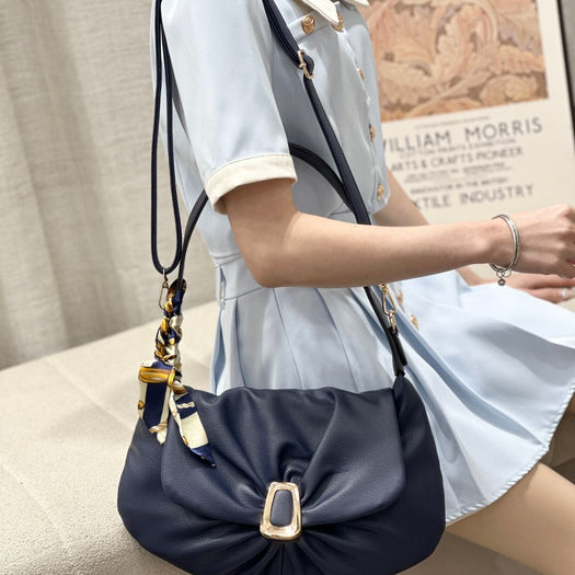 Luxury Vintage Cloud Leather Handbag For Female