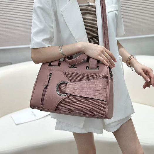 Luxury Fashion Classy Litchi Grain Leather Handbag For Female