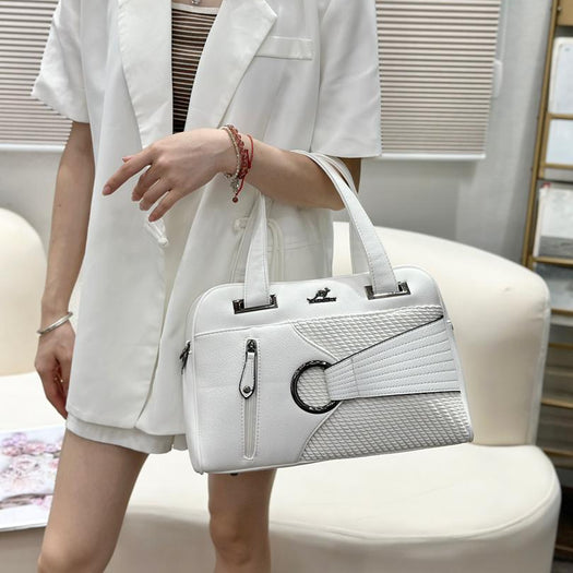 Luxury Fashion Classy Litchi Grain Leather Handbag For Female