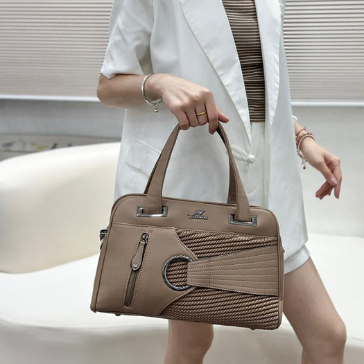 Luxury Fashion Classy Litchi Grain Leather Handbag For Female