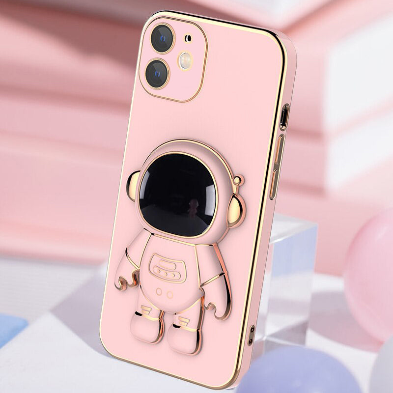 Astronaut Luxurious Gold Edge Back Case For iPhone 11 Series