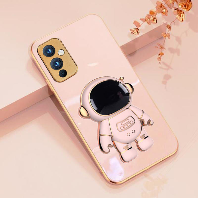 Astronaut Luxurious Gold Edge Back Case For Oneplus 9