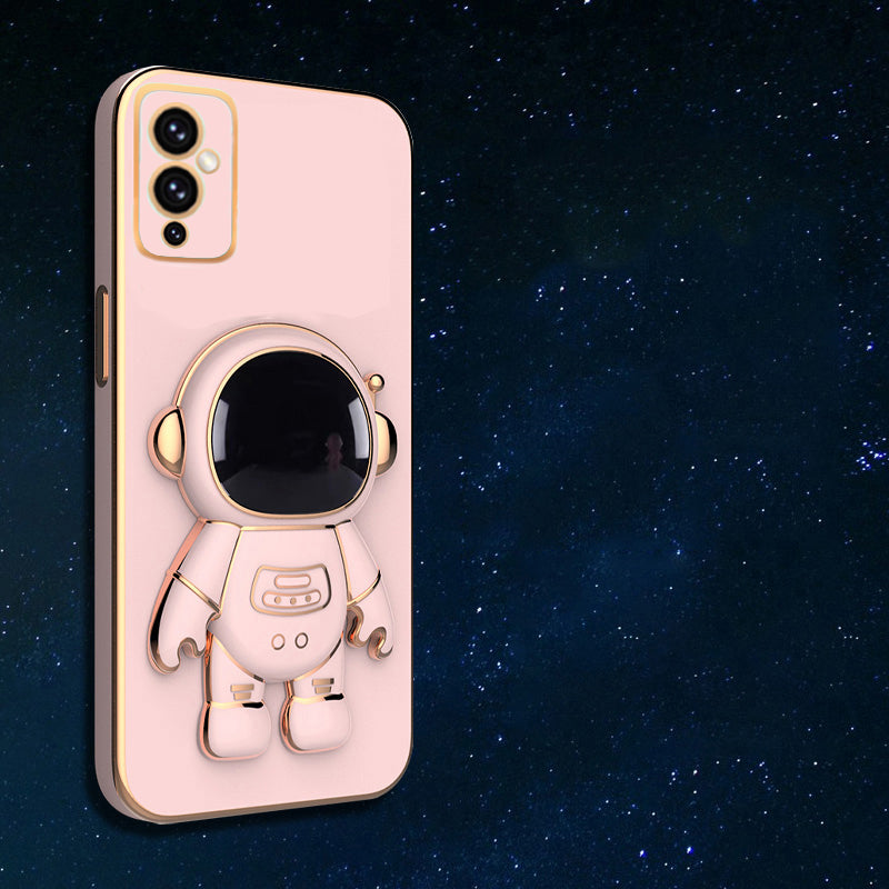 Astronaut Luxurious Gold Edge Back Case For OnePlus 9