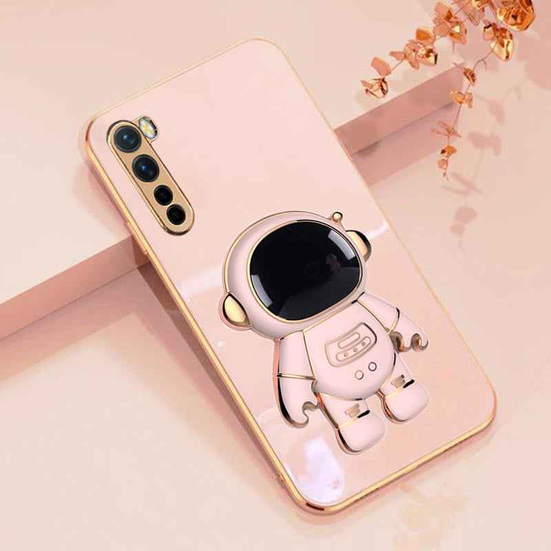 Astronaut Luxurious Gold Edge Back Case For Oneplus Nord