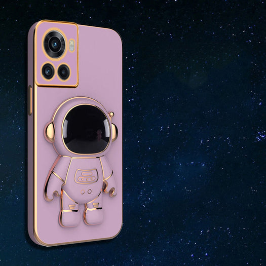 Astronaut Luxurious Gold Edge Back Case For OnePlus 10R