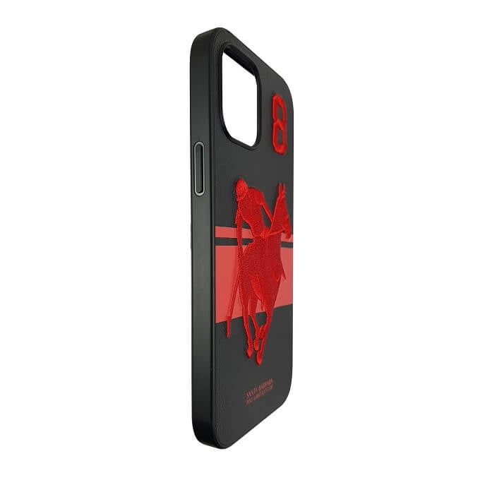 Santa Barbara Garner Series Genuine Leather Black Case For iPhone 13 Pro Max - planetcartonline