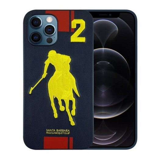 Santa Barbara Garner Series Genuine Leather Blue Case For iPhone 13 - planetcartonline