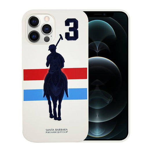 Santa Barbara Garner Series Genuine Leather White Case For iPhone 13 - planetcartonline