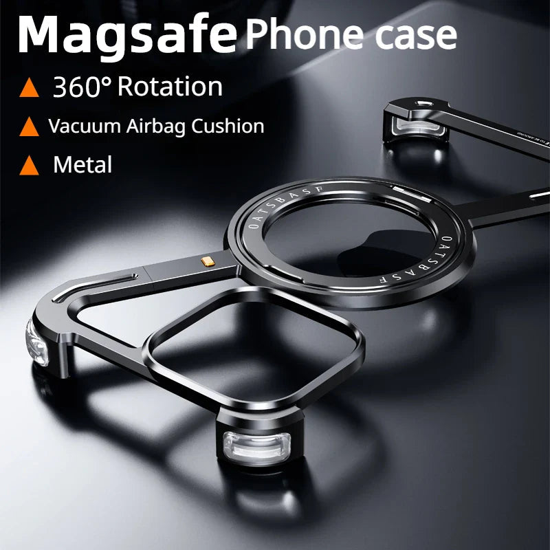 Z Shape Metal Magsafe Bumper Case For iPhone 15 Pro Max