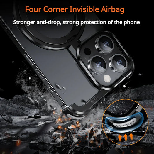 Metal Magsafe Frameless Bumper Case For iPhone 16 Pro